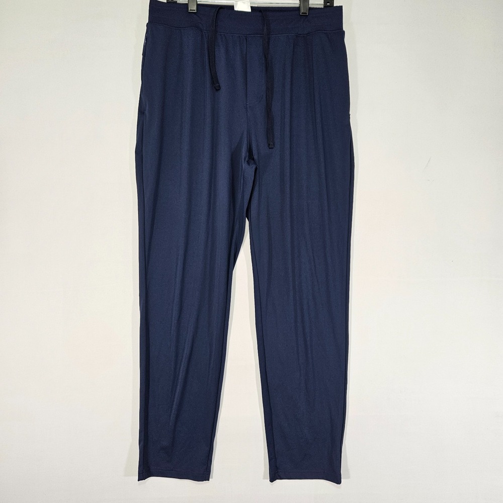 Pudolla Men's Active Pants Navy Blue Draw‎ String Size LARGE 30" inseam